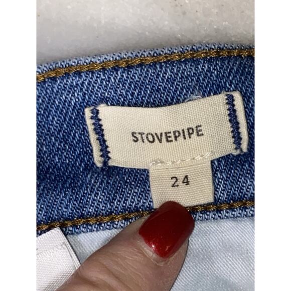 Madewell RoadTripper StoveTop Jeans Womens Sz24 Med Wash Straight Leg Stretch - Picture 4 of 8